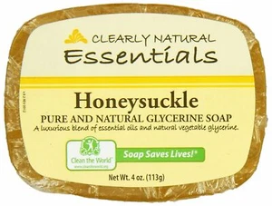 Clearly Natural Essentials Pure Glycerin Bar Soap Honeysuckle 4 Ounce Pack of 12 - Picture 1 of 6