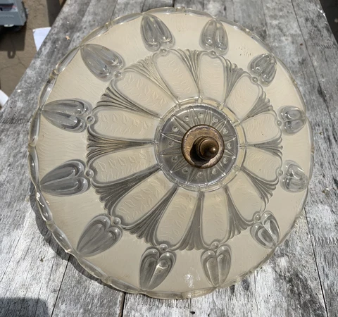 Vintage Antique Art Deco Glass Shade Ceiling Light Fixture Lamp Chandelier Cover