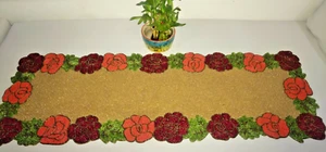 Floral Beaded Table Runner, Gold Table Runner, Spring Tableware for Dinning - Picture 1 of 3