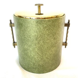 Retro Vintage 70's Green Ice-bucket West Bend Thermo-Serve - Picture 1 of 8
