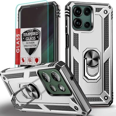 Funda con soporte para teléfono Motorola Moto G Stylus 2025 5G 2024 + vidrio templado Foto 1 de 4