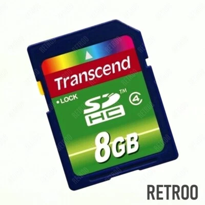 Transcend SDHC 8GB Memory Card Class 4 Secure Digital Camera/Camcorder/Players - Image 1 of 2