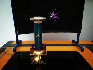 NEW Mini 110V 220V Solid Music Tesla Coil DIY Lightning Model Educational Toy - Picture 1 of 8