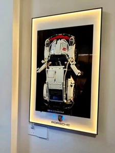 31.5" LED Metal Display wall mount for LEGO 42096 model Porsche 911 RSR - Picture 1 of 10