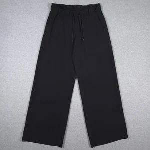 Lululemon Pants Womens 8 Black On The Fly Wide Leg Loose Stretch Athleisure - Picture 1 of 9