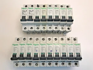 Lotto Lavoro 18 x MCB SCHNEIDER - B6/B16/B20/C6/C16/C20/C40/D40 (15#B) - Foto 1 di 4