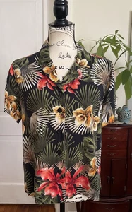 White Stag Women’s Size M Tropical Floral Print Button Up Hawaiian Shirt E345 - Picture 1 of 11