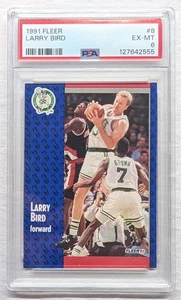 1991-92 Fleer - Larry Bird #8 - PSA 6 EX-MT - Bild 1 von 2
