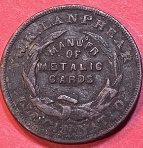 1963 Civil War Token Store Card Manufacturer W. K. Lanphear, Cincinnati, Ohio - Picture 1 of 7