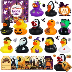 12 Stück Halloween Gummienten zum Ducken, Halloween Enten für Halloween Goodie B - Bild 1 von 6