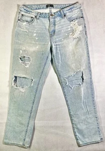 Abercrombie Fitch Jeans 29/8r Womens Ames Low Rise Slim Boyfriend Thrashed - Picture 1 of 8