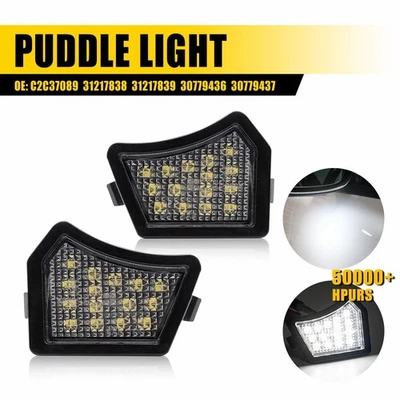 Luces LED de charco de vista de espejo retrovisor delantero 6000K para Jaguar XE XF XFR XJ XK 06-21 Foto 1 de 4