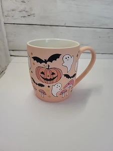 Halloween Bats Ghost Pink Mushroom Ceramic Mug Cobwebs & Cauldrons - Bild 1 von 9