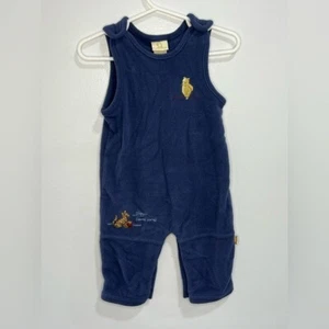 Classic Pooh Fleece Pooh Overalls Size 6 M - Picture 1 of 3