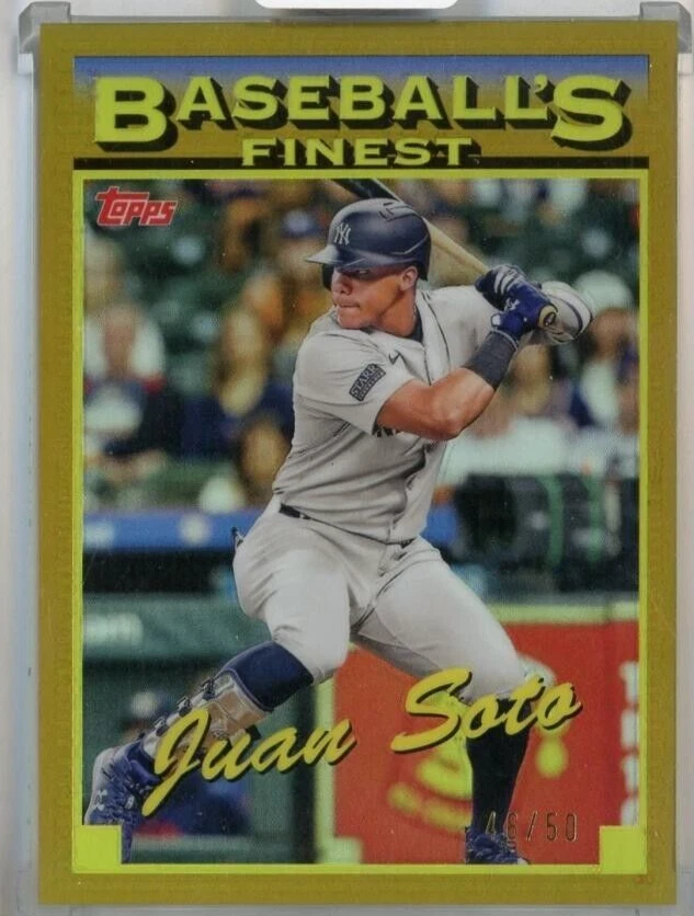 2024 Topps Finest Juan Soto What if… 1993 Finest Prototypes Gold Refractors /50 - Image 1 of 2