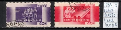Soviet stamps 1933 SC#521;523 Used C040038 - Image 1 of 2