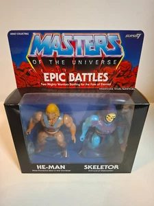 Masters of the Universe Super 7 Epic Battles- He-Man & Skeletor 2 Pack Brand New - Imagen 1 de 4