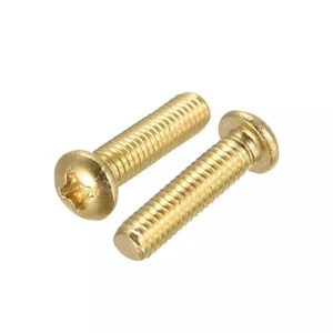 50 pz viti macchina in ottone, bulloni di fissaggio testa padella Phillips M2,5 x 20 mm - Foto 1 di 3