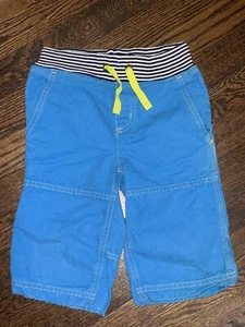 Boys Mini Boden Blue Lime Pull On Summer Shorts Size 5 Years - Picture 1 of 4