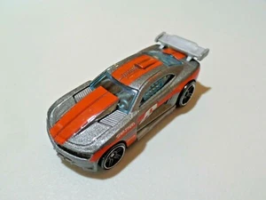 Hot Wheels 2011 Camaro Gray Metallic Orange Stripe Back Spoiler Malaysia 8392 - Picture 1 of 10