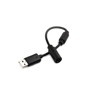 Xbox 360 Breakaway Cable Adapter Cord for USB Wired Controller Black - Imagen 1 de 6