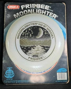 🔥Vintage Wham-O MOONLIGHTER Frisbee (1981) “Gold Foil” Stamp Frisbee Treasure! - Picture 1 of 4