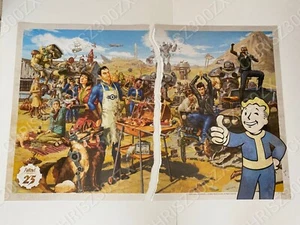 Fallout 25th Anniversary Poster Print Art #34 Wasteland Vault Boy Dogmeat TORN - Picture 1 of 5
