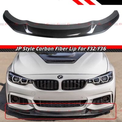 FOR 2014-20 BMW F32 F36 M SPORT JP STYLE CARBON FIBER FRONT BUMPER SPLITTER LIP - Image 1 of 4