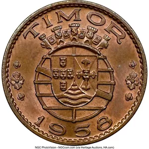 Timor 1958 30 Centavos, NGC MS65BN, PROVA/ESSAI [Portugal/Asien] - Bild 1 von 3