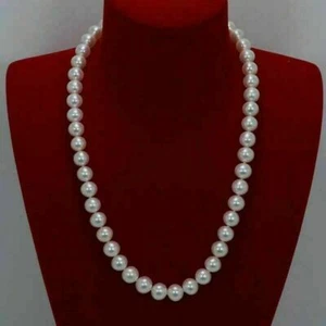20” 18“  AAAA Japanese Akoya 7-7.5 mm white pearl Necklace 14K Yellow Gold clasp - Picture 1 of 7