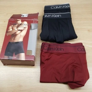 CALVIN KLEIN Mens Boxer Brief Large Black 3-Pack Microfiber Stretch Wicking - Picture 1 of 5