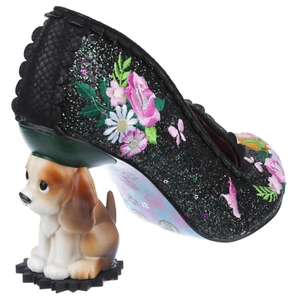 Buganvillas Negro Perrito Zapatos Tacones Personaje Elección Irregular - Imagen 1 de 11