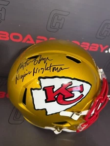 Christian Okoye Autographed Full Size Helmet! FLASH ALTERNATE! INSC! CHIEFS! - Picture 1 of 4
