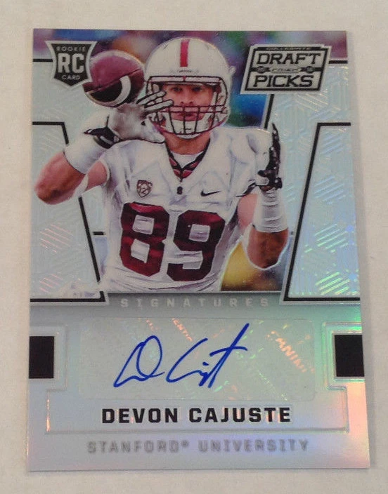 2016 Prizm Draft DEVON CAJUSTE Stanford/49ers #141 RC AUTO REFRACTOR QTY - Image 1 of 1