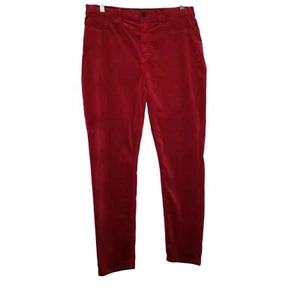 Hudson Women's Size 32 Ox Blood Velvet Barbara Super Skinny High Rise Pants - Picture 1 of 10