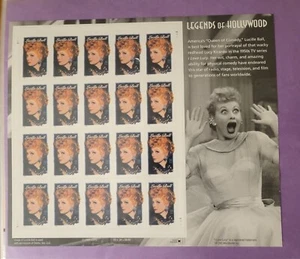 Leegnds Of Hollywood Lucille Ball foglio COMPLETO di 20 francobolli, Scott #3523 MNH - Foto 1 di 1