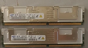 8GB HP Kit 2x 4GB DDR2 PC2-5300F 2Rx4 ECC Server RAM   Kit Matched - Picture 1 of 1