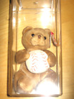 Ty beanie babie SHORTSTOP BASEBALL BEAR from USA with case NEW