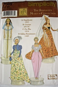 Simplicity Museum Collection Pattern 7089 ~ Clothes 11½" Fashion Doll ~ UNCUT - Picture 1 of 2