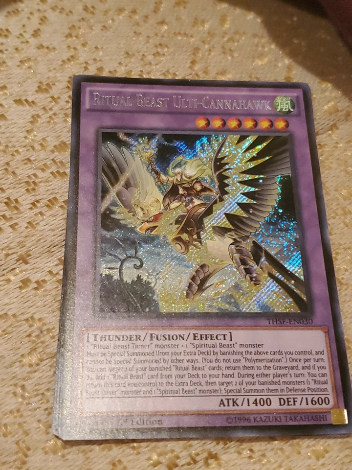 RITUAL BEAST ULTI-CANNAHAWK THSF-EN030 HOLO SECRET RARE YUGIOH CARD - MINT / NM - Image 1 of 1