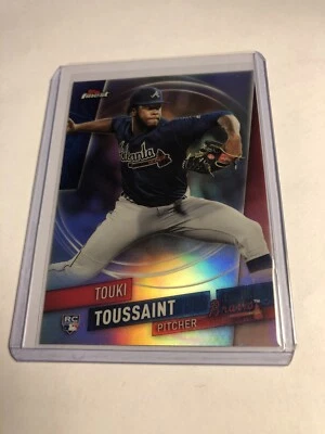 2019 Topps Finest Touki Toussaint Rookie Refractor #88 RC Atlanta Braves - Image 1 of 2