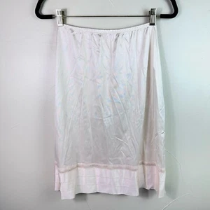 Vintage Lorraine Half Slip Nylon Size S Beige Midi Length Made in USA - Picture 1 of 5