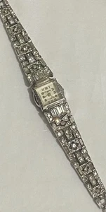 Vintage EUGENE Uhr Damen Aufzieh Mechanisch Strass - 17 Jewel Swiss - Bild 1 von 10
