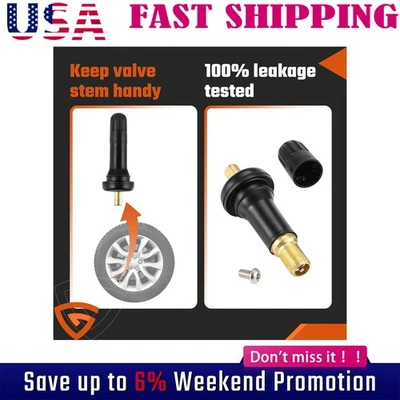 Kit de servicio de vástago de válvula sensor de presión de neumáticos TPMS de 50 piezas para servicio 17-20008 EE. UU. Foto 1 de 4