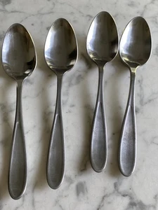 4 Gibson 18 / 10 Stainless heavy soup spoon spoons flat satin - 7 1/4" - GIA18 - Picture 1 of 9