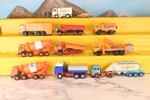 Herpa H0 1:87 Construction Vehicles & Trucks with Trailers 11 Pieces (D210) - Picture 1 of 7