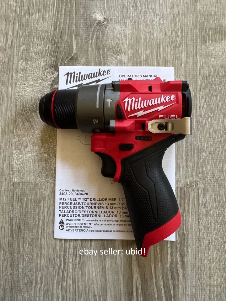 Milwaukee 3404-20 1/2" M12 Hammer Fuel Brushless Drill Driver Gen 3 Tool Only - Image 1 of 1
