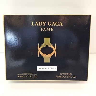 NIB FAME by Lady Gaga - Black Fluid Perfume 30ML & Shower Gel 75 ML Gift Set - Image 1 of 4