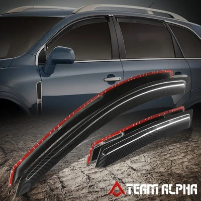 Fits 2008-2010 Saturn Vue Tape-On Window Visors Vent Sun Guard Rain Deflector - Image 1 of 4