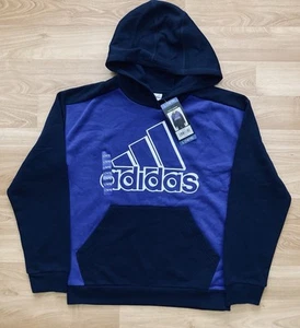ADIDAS Boys Pullover Hoodie Youth L 14/16 Royal Blue - Picture 1 of 6
